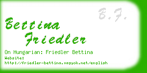 bettina friedler business card